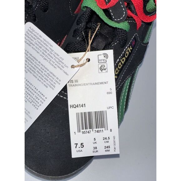Reebok Freestyle Hi-Top‎ Sneakers Human Rights,  Women Size 8 HQ4141 Black NEW - Picture 5 of 7
